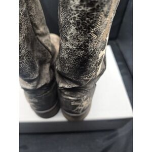 Circle G‎ Men's Leather Cowboy Boots Brown Square Toe Size 8.5